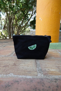 embroidered juicy fruits accessory purse / make up bag