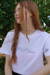 Ocean embroidered T-shirt