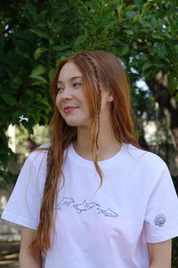 Ocean embroidered T-shirt