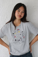 Load image into Gallery viewer, Super Scary Cats halloween embroidered T-shirt