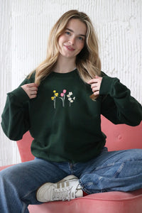 Trio of Spring flowers Sweater