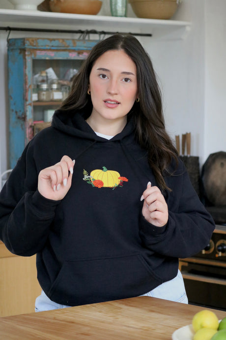 Floral Pumpkin Hoodie