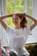 Load image into Gallery viewer, Star Moon Initial embroidered T-Shirt