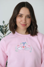 Load image into Gallery viewer, SALE - Spring Floral Swan sweater - SMALL PINK