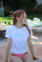 Load image into Gallery viewer, Holographic Dolphin Embroidered t-shirt