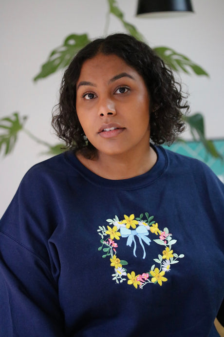Spring Wreath sweater