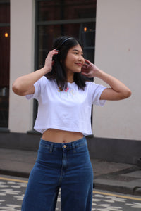 Trio of Spring flowers Crop Top