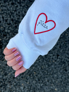 Pizza/ pasta  heart sleeve addition