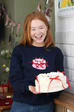 Load image into Gallery viewer, Embroidered celebration party cake sweater - with 3D bows