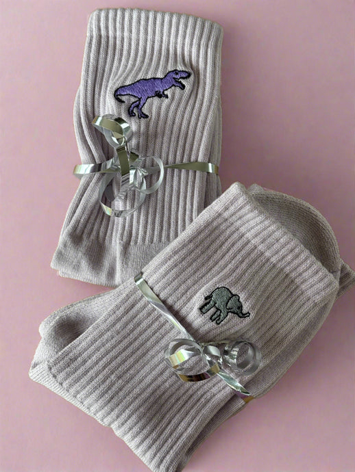 Super cute snuggly embroidered socks