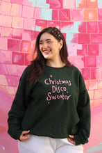 Load image into Gallery viewer, Embroidered Christmas disco slogan sweater