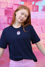 Load image into Gallery viewer, mini embroidered disco ball t-shirt