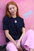 Load image into Gallery viewer, mini embroidered disco ball t-shirt
