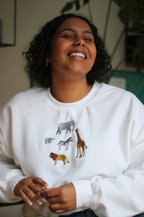 Coloured Safari Animals Sweater
