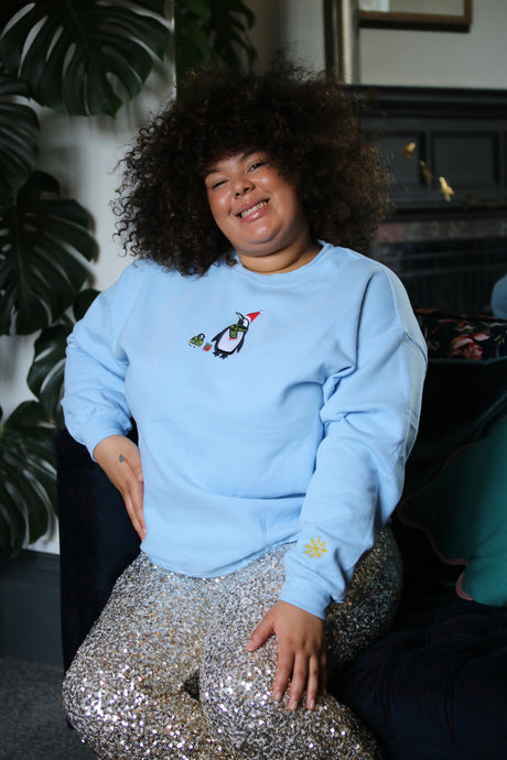 Pablo & Pete the Penguins embroidered sweater