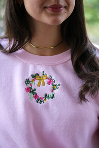 Mini Christmas wreath sweater