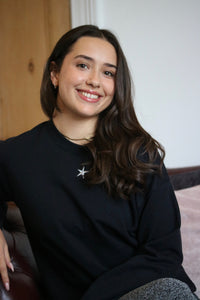 mini star embroidered sweater