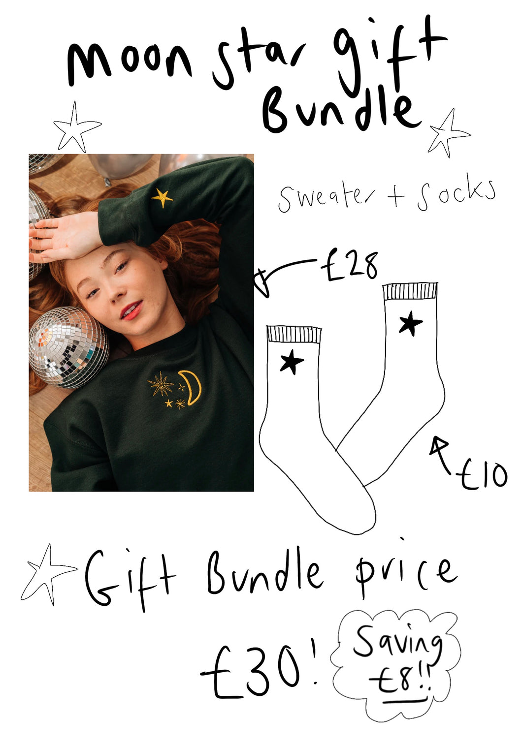 Moon star Gift Bundle - Sweater & Socks Saving £8!