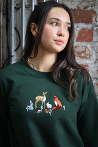 Embroidered Woodland Animals sweater