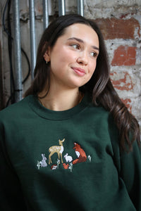 Embroidered Woodland Animals sweater