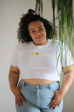 Load image into Gallery viewer, Trio of lemon crop top