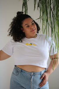 Trio of lemon crop top