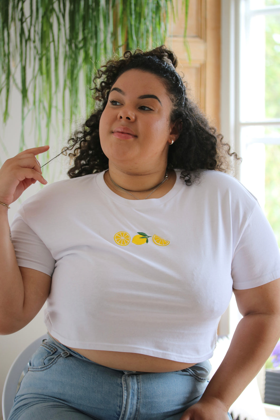 Trio of lemon crop top