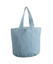 Load image into Gallery viewer, Slogan embroidered denim tote bag