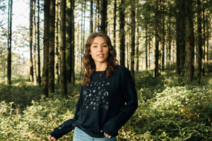 Night sky embroidered sweater