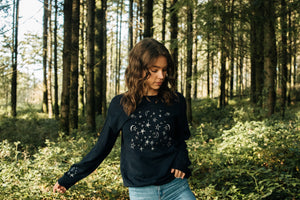 Night sky embroidered sweater