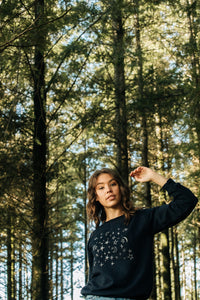 Night sky embroidered sweater