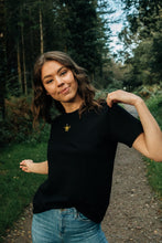 Load image into Gallery viewer, Mini star bee embroidered organic t-shirt