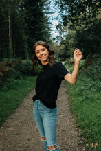 Load image into Gallery viewer, Mini star bee embroidered organic t-shirt