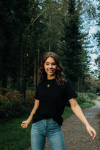 Load image into Gallery viewer, Mini star bee embroidered organic t-shirt