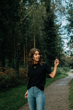 Load image into Gallery viewer, Mini star bee embroidered organic t-shirt