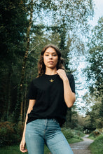 Load image into Gallery viewer, Mini star bee embroidered organic t-shirt