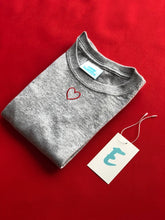 Load image into Gallery viewer, Heart embroidered organic t-shirt