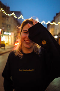 Cosy rainy day embroidered sweater