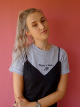 Load image into Gallery viewer, T-shirt with thanks a bunch slogan embroidery