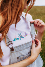 Load image into Gallery viewer, Trio of colourful moths t-shirt