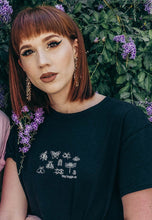 Load image into Gallery viewer, Stop buggin me slogan embroidered organic t-shirt