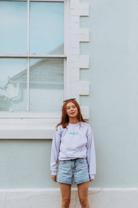 Embroidered trio of colourful moths sweater