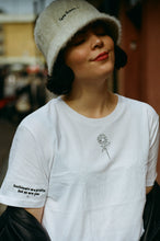Load image into Gallery viewer, Sunflowers are pretty but so are you slogan embroidered t-shirt