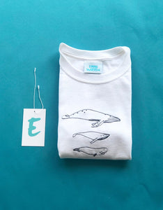 Whale embroidered organic t-shirt