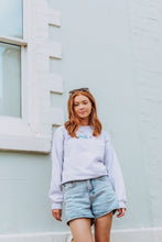 Load image into Gallery viewer, Embroidered trio of colourful moths sweater