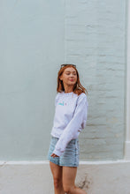 Load image into Gallery viewer, Embroidered trio of colourful moths sweater