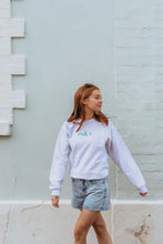 Load image into Gallery viewer, Embroidered trio of colourful moths sweater