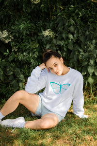 The Fancy Holographic butterfly sweater