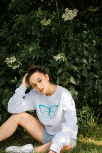 The Fancy Holographic butterfly sweater