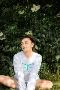 The Fancy Holographic butterfly sweater